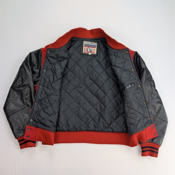 Vintage Varsity Jacket Wool & Leather Sleeves Made in USA - Picture 9 of 13